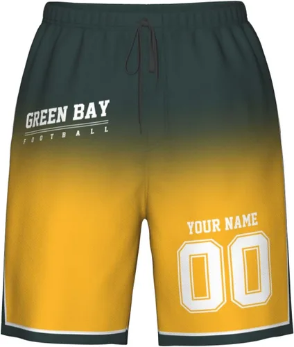 Vista 28 de Pantalones cortos de playa personalizados de fútbol para hombre, de secado rápido, personalizados con cualquier nombre y número, regalos