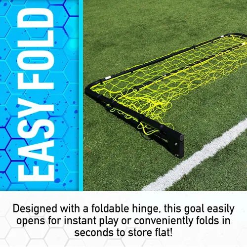 Vista 3 de Metas de fútbol de competencia Franklin Sports - Metas de fútbol de acero portátiles para el patio trasero - Meta de fútbol para adultos y jóvenes