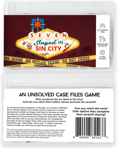 Vista 2 de Juego de misterio de asesinato sin resolver: Siete asesinados en Sin City Juega solo o como grupo ¿Puedes resolver el crimen antes de cometer