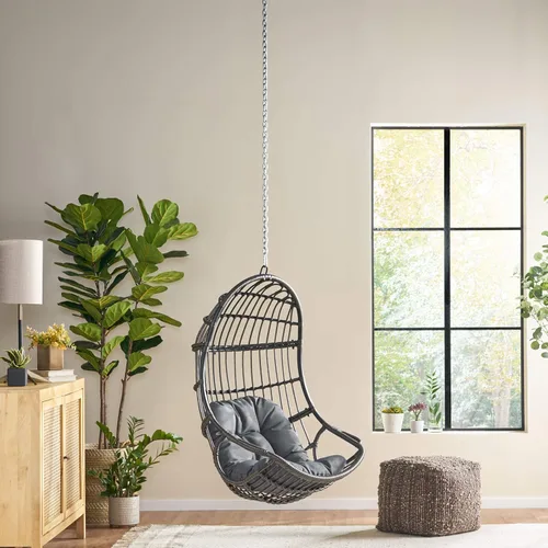 Vista 2 de Christopher Knight Home Hamaca/columpio, gris + gris oscuro