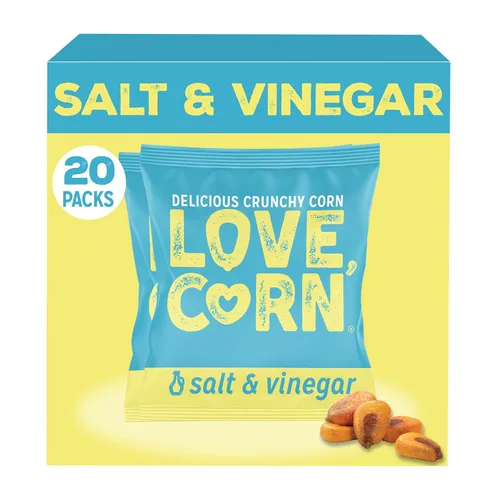 Vista 10 de LOVE CORN BBQ 0.7oz x 20 bolsas – Delicioso maíz crujiente – Snacks familiares saludables – Sin gluten, Kosher, sin OGM – Alternativa para papas