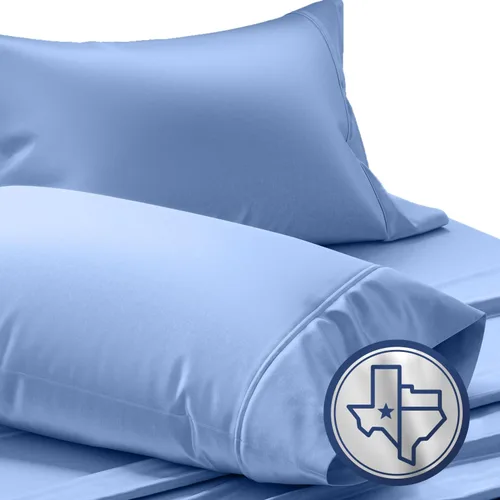 Vista 26 de TEXAS LINEN CO. Juego de 4 fundas de almohada de algodón egipcio premium tamaño estándar/queen - Fundas de almohada de lujo de algodón de alto Gris