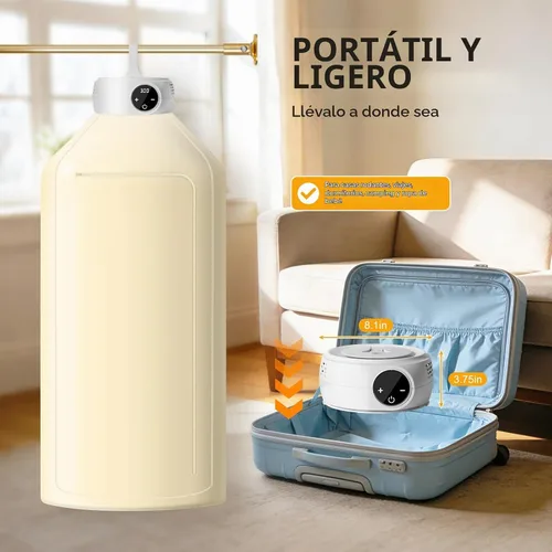 Vista 2 de Secadora de Ropa Portátil Uten, Secador Mini Ligero para Secado Rápido de Ropa en Apartamentos, RVs, Hoteles y Viajes
