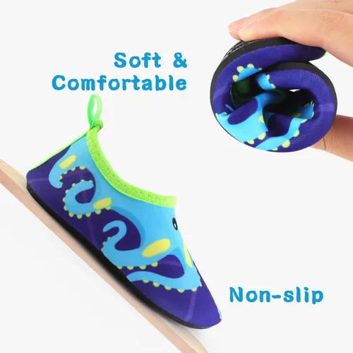 Vista 2 de Zapatos de agua para niños al aire libre, secado rápido, calcetines acuáticos para deportes, playa, natación, surf, ligeros, para niños pequeños