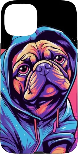 Vista 9 de Funda para iPhone 12/12 Pro Pug Graffiti Pug Owner Pug Lover