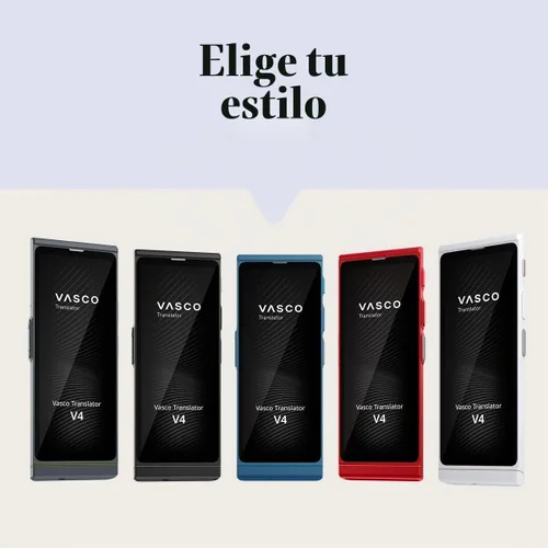 Vista 5 de Dispositivo de traductor de idiomas Vasco V4 112 idiomas Internet gratuito de por vida en casi 200 países Black Onyx