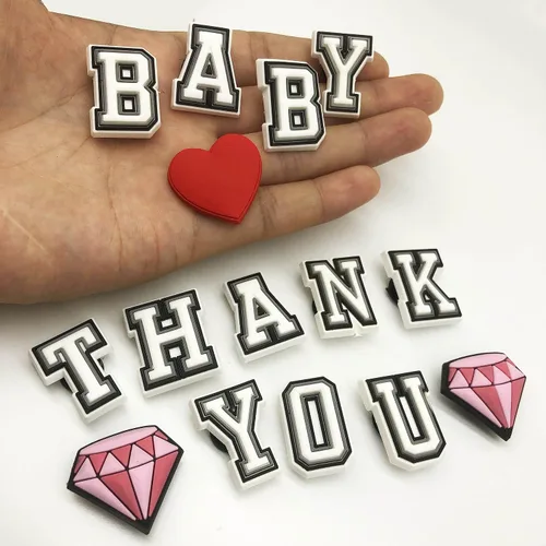 Vista 5 de 82Pack Letter Charms for Croc Clog Sandals Shoe Decoration 0-9# Number, Alphabet ABC-Z Characters Accessories,DIY Shoes Pins for Boy and Girl,Teens
