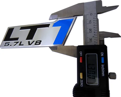 Vista 4 de LT1 5.7L V8 - Emblema de motor azul altamente pulido, aluminio cromado, compatible con Chevy Corvette C4 Buick Camaro Pontiac Trans AM Caprice SS