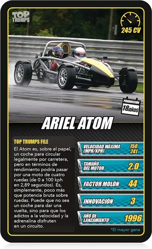 Vista 5 de Top Trumps Coches Deportivos Clásicos - Edición en españolCoches Deportivos ClásicosVersión en Español, Multi