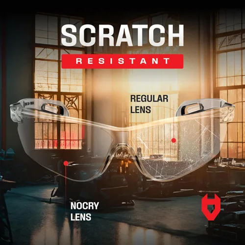 Vista 6 de NoCry Anteojos de seguridad ANSI Z87.1 con revestimiento resistente a los arañazos, gafas de seguridad antiniebla, gafas de seguridad transparentes