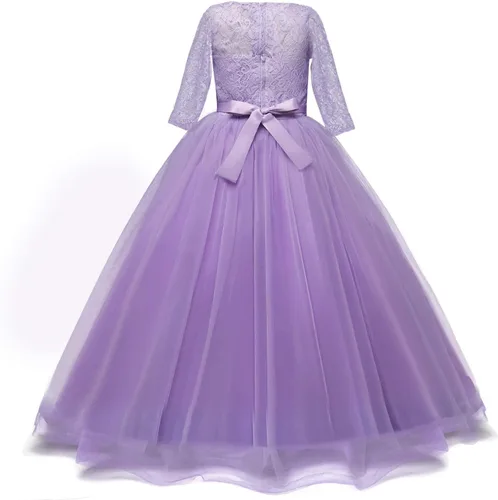 Vista 3 de NNJXD Girls Princess Pageant Dress Kids Prom Ball Gowns Wedding Party Flower Dresses
