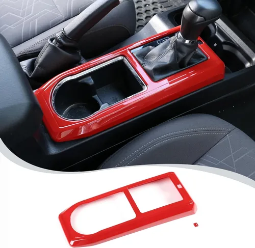 Vista 10 de Cubierta de marco de panel de engranajes de consola central compatible con Toyota Tacoma 2016-2023, panel de cambio de marchas de automóvil