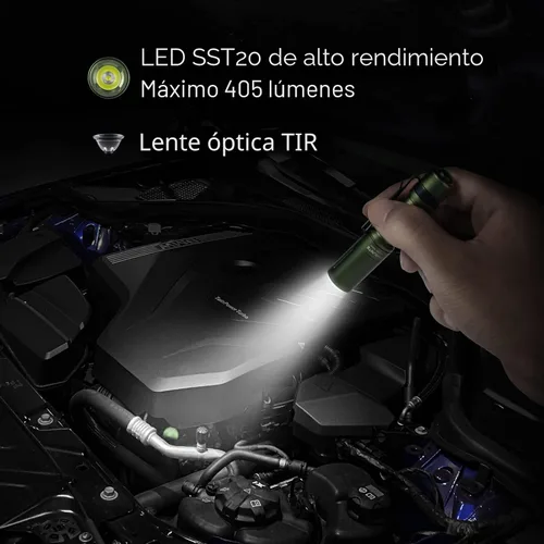 Vista 5 de ThruNite Archer Mini linterna EDC, linternas de bolsillo recargables USB-C de 405 lúmenes, IPX8 impermeable mini bolígrafo con clip para transporte