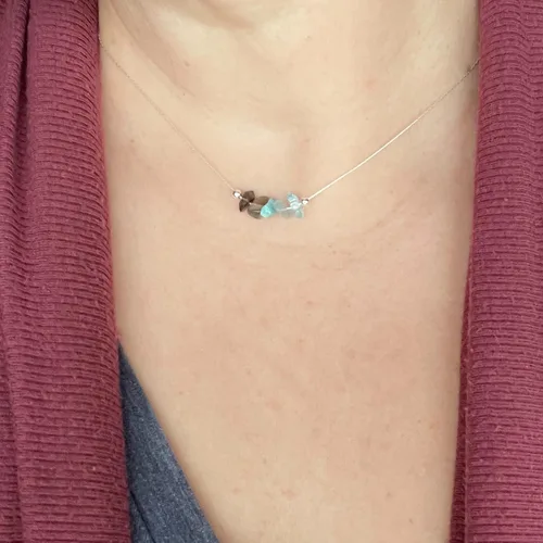 Vista 3 de Gargantilla con signo del zodiaco de piedra natural para mujer, collar del zodiaco de cristales crudos, horóscopo curativos, joyería de astrología