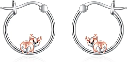Vista 33 de VONALA Bonitos aretes de aro de plata de ley 925, regalos de cumpleaños para mujer