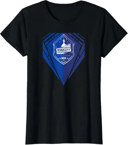 Vista 3 de Camiseta El Salvador Sivar City Bandera salvadoreña