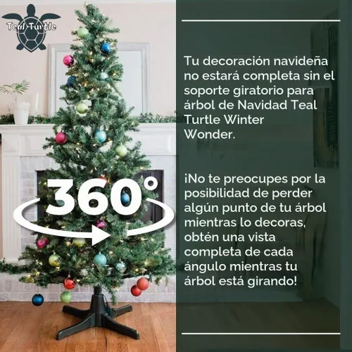 Vista 5 de Winter Wonder soporte giratorio para árboles de navidad artificiales.