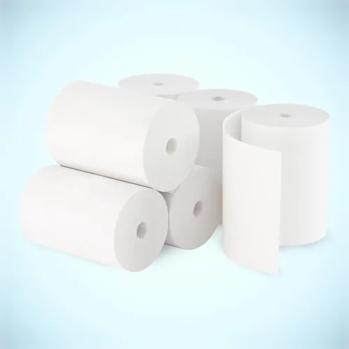 Vista 6 de Rollos de recibo de papel térmico sin núcleo de 2 1/4" x 72 pies para Poynt C Smart Terminal V3.0, 25 rollos/caja