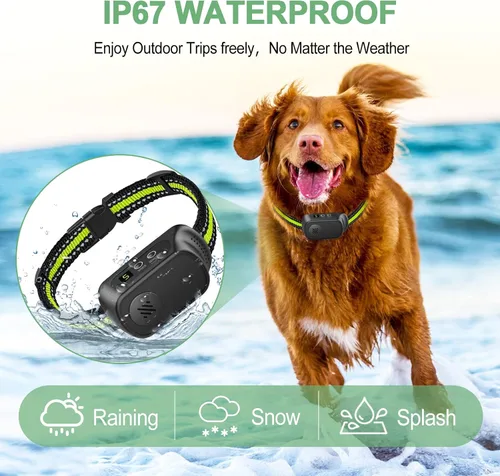 Vista 6 de Collar antiladridos recargable para perros con pitido, vibración y choque, collar antiladridos para perros pequeños, medianos y grandes, dispositivo