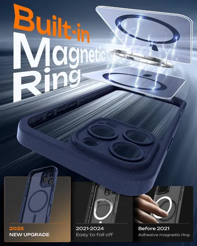Vista 693 de TOCOL Funda para iPhone 11, compatible con Magsafe, protección completa de cámara, imanes integrados, protección contra caídas, funda translúcida