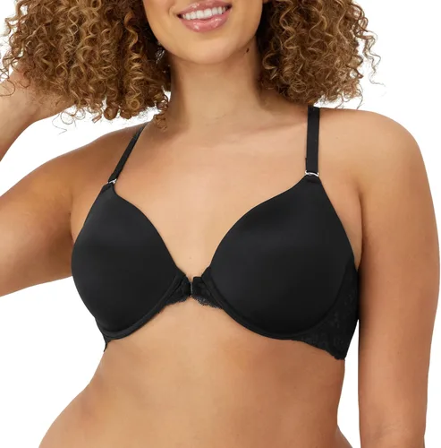 Vista 9 de Maidenform Women's Racerback Bra with Shaping & Support, One Fab Fit Underwire Bras for Women, Lightly Lined, Front Close Almendra/Perla