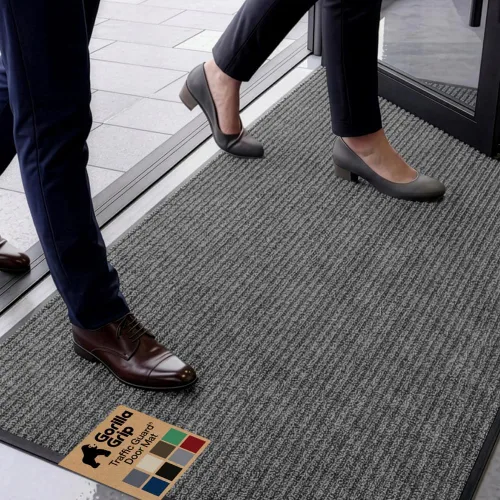 Vista 28 de GORILLA GRIP Traffic Guard - Tapete resistente para interiores y exteriores Negro