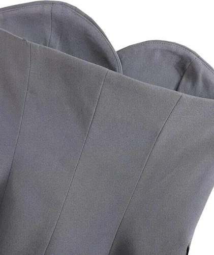 Vista 4 de Lerzykoy - Chaleco de traje sin tirantes para mujer, con botones frontales, chaleco formal con bolsillos