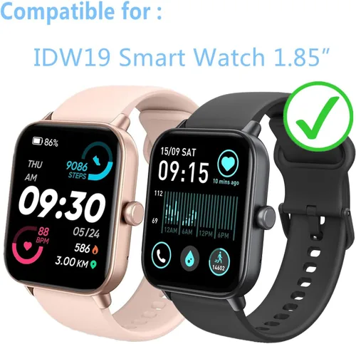 Vista 2 de Protector de pantalla compatible con Quiacn IDW19 Smart Watch 1.8
