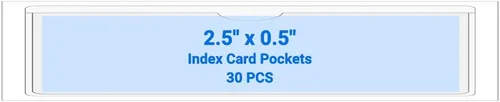 Vista 162 de 30 PCS Clear Self Adhesive Plastic Label Pockets, Top Loading Business & Library Index Card Holders, Peel and Stick Sleeves for Storage Bins, Totes