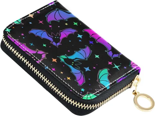 Vista 27 de Tarjetero de Tarjetas de Crédito RFID de Cuero con Cremallera Cartera para Mujeres y Niñas, Color #01, Talla única, Classic