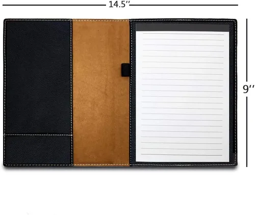Vista 3 de Bloc de notas pequeño de 7 x 9 pulgadas, enfermera practicante NP, grabado personalizado incluido (negro con plata)