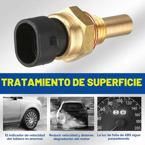 Vista 5 de 1 paquete de sensor de temperatura del motor del coche con enchufe, sensor de temperatura ECT de metal duradero para vehículos, piezas de reemplazo