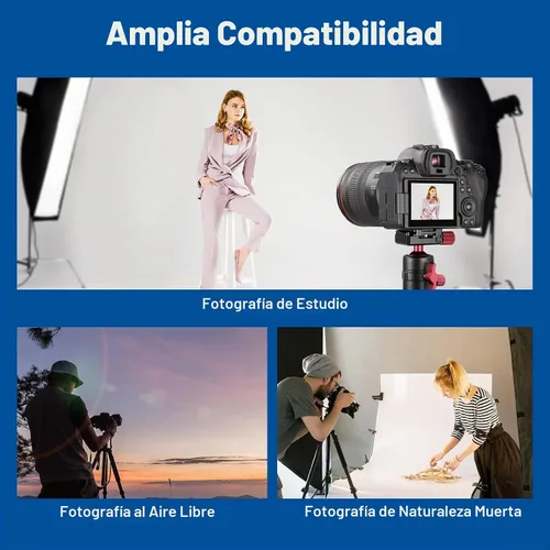 Vista 7 de NEEWER Cabezal de trípode, cabezal de bola panorámica giratoria de 360° con placa de zapata rápida de 1/4 pulgadas para trípode monopie deslizante