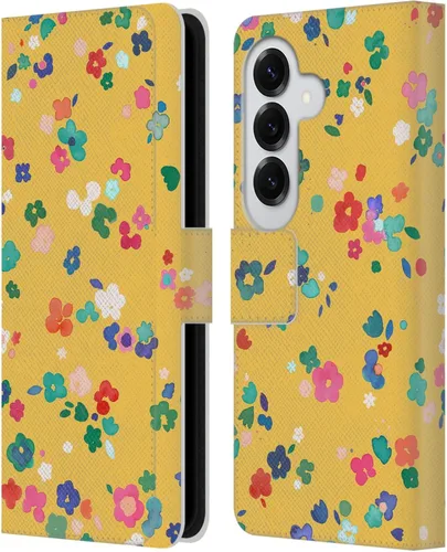 Vista 66 de Head Case Designs Officially Licensed Ninola Ditsy Flowers Yellow Nature Bold Leather Wallet Case Compatible with Samsung Galaxy A07 4G