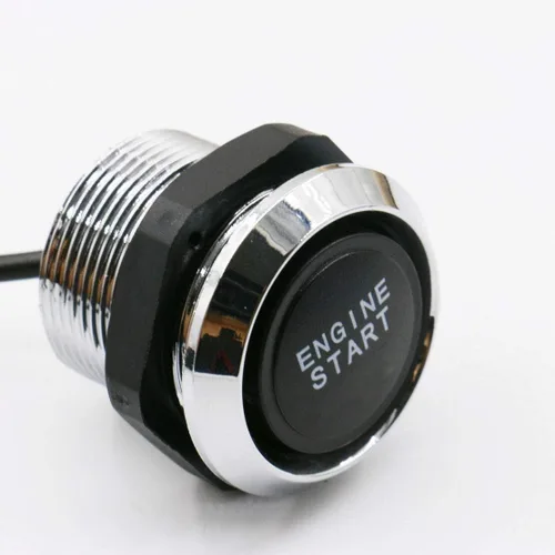 Vista 3 de 12V DIY coche azul LED motor arranque botón interruptor encendido arranque kits de arranque universal