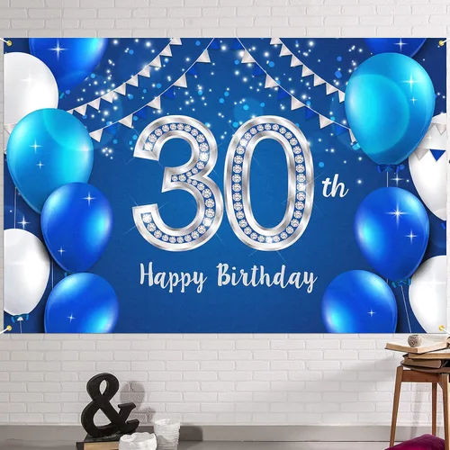 Vista 24 de HAMIGAR Fondo de pancarta de feliz cumpleaños número 10 de 6 x 4 pies, decoraciones de cumpleaños de 10 años, suministros de fiesta para niñas