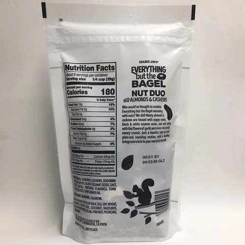 Vista 2 de Trader Joe's Everything But The Bagel Nut Duo con almendras y anacardos, paquete de 3