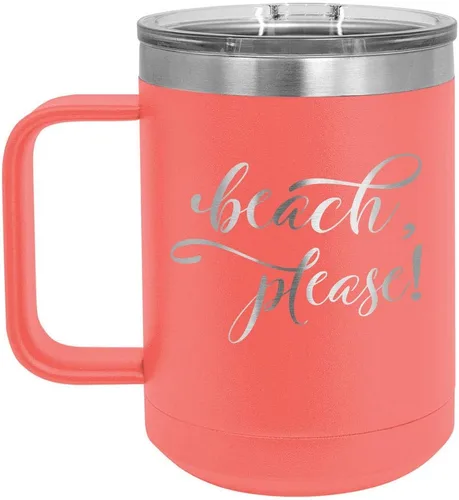 Vista 10 de Taza de café de 15 oz con tapa superior deslizante, taza de café de viaje aislada Ideas de regalo de cumpleaños o Navidad de mujeres o hombres