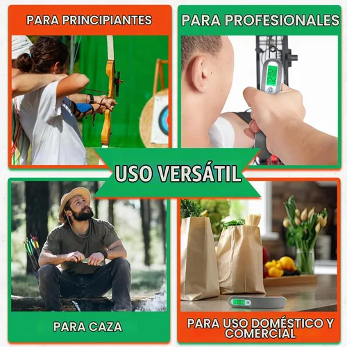 Vista 4 de Báscula digital de arco para peso de dibujo, 110 libras/50kg, báscula de peso de arco recurvo/compuesto de mano con pantalla LCD, 6