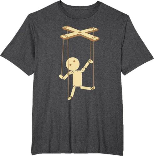 Vista 24 de Puppeteering - Camiseta de marionetas Ventrílocuo de tiriteros, Negro, S