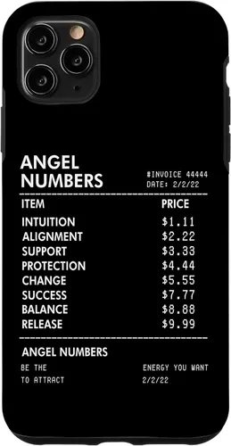 Vista 13 de iPhone 16 Números Ángel Recibo 111 222 333 444 Estuche de numerología espiritual