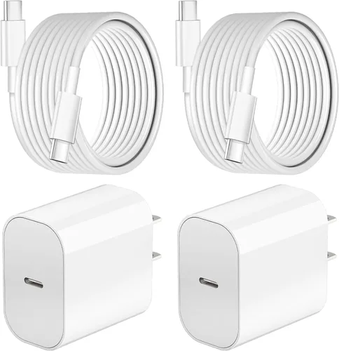 Vista 9 de Carga rápida para iPhone 17 y 16, paquete de 20 W, bloque de carga USB C de Apple con cable de carga USB C a C de 6 pies para iPhone 17 Pro max/17