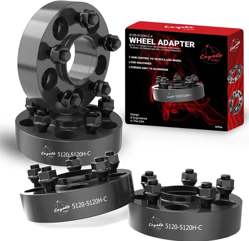 Vista 11 de Wheel Accessories Parts 2 espaciadores de rueda centrados en buje 5 en 4.724 in 0.197x4.724 in 0.787 in grueso 2.857 in Hub M14x1.5 14x1.5 rosca