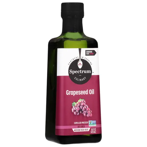 Vista 2 de Spectrum Culinary, aceite de semilla de uva, refinado, 16 onzas (paquete de 12)