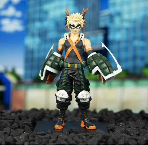 Vista 4 de My Hero Academia Katsuki Bakugo Figura de acción de plástico impresa en caja de regalo