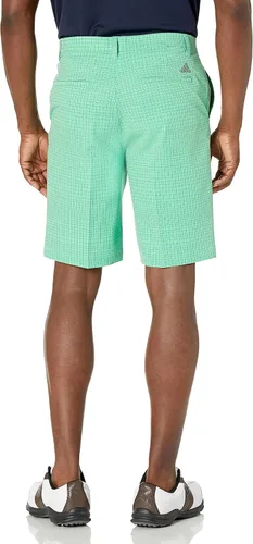 Vista 2 de adidas Pantalones cortos de golf Ultimate365 Plaid Print de 10 pulgadas para hombre