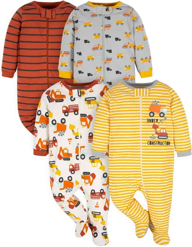 Vista 9 de Gerber Baby Boys' 4 Pack Sleep 'N Play Footie Zorro Aqua