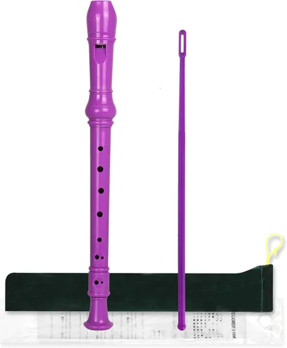 Vista 12 de Mr.Power Flauta dulce soprano de madera de arce, llave C, digitación alemana de estilo alemán, 8 agujeros, 2 piezas, instrumento musical aprobado
