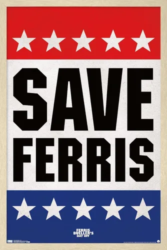 Vista 5 de Trends International FERRIS BUELLER - Póster de pared Save, 22.375 x 34 pulgadas, versión premium sin marco