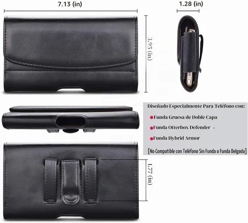 Vista 2 de Njjex Funda de cuero para Samsung Galaxy S25 Ultra A36 A17 A16